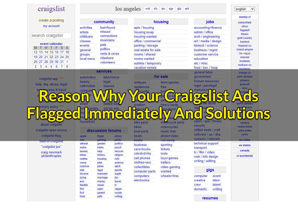 Reason Why Your Craigslist Ads Flagged Immediately And Solutions