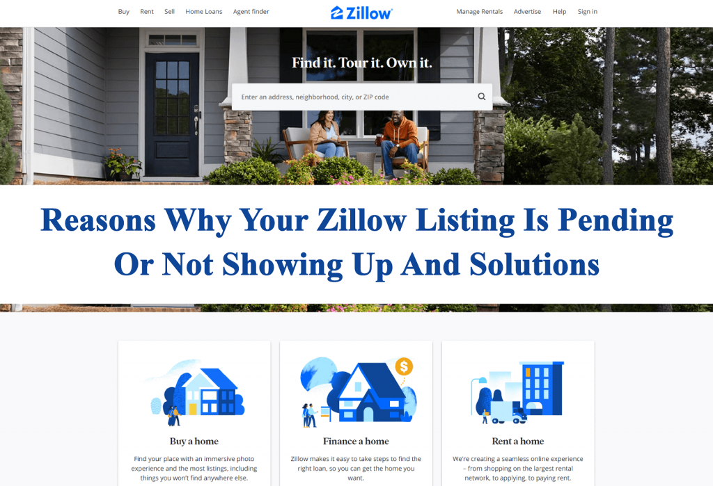 Reasons Why Your Zillow Listing Is Pending Or Not Showing Up And Solutions