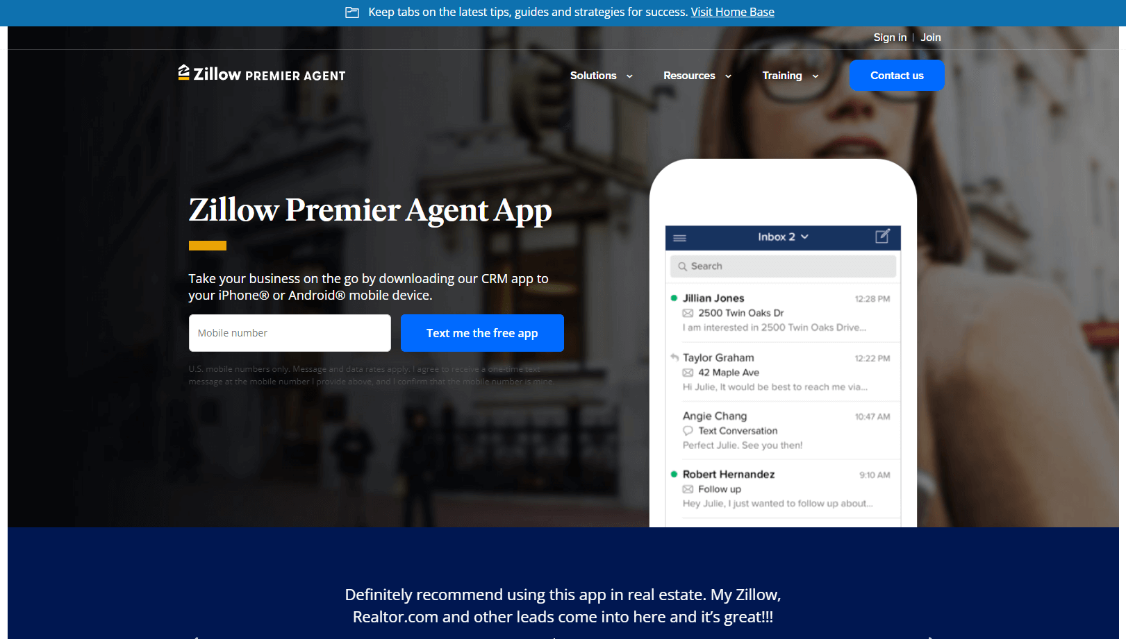 Zillow Premier Agent App