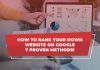 How to Rank Your Down Website on Google- 7 Proven Methods