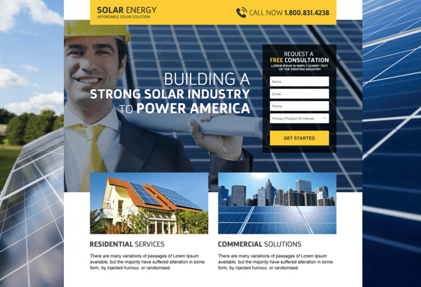 Landing Pages for Solar marketing Strategies 