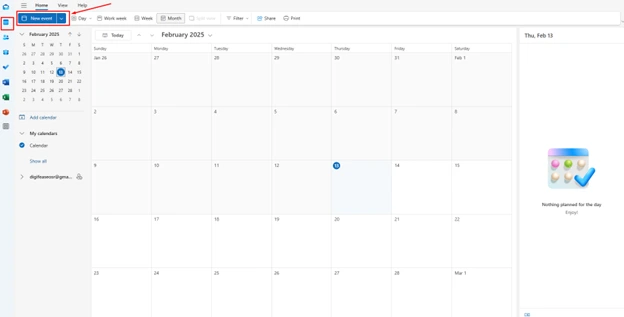 Calendar Event Reminder Setup Process in Outlook