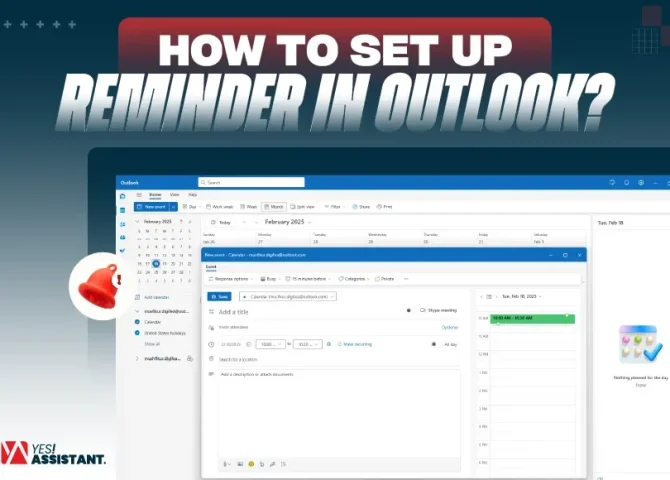 how to set up reminder in outlook