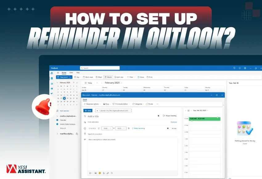 how to set up reminder in outlook