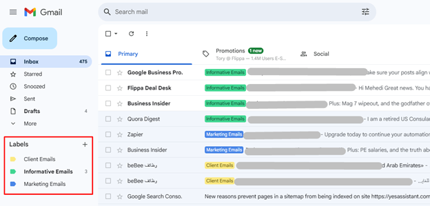 Differentiate the Emails with Folder and Label Systems