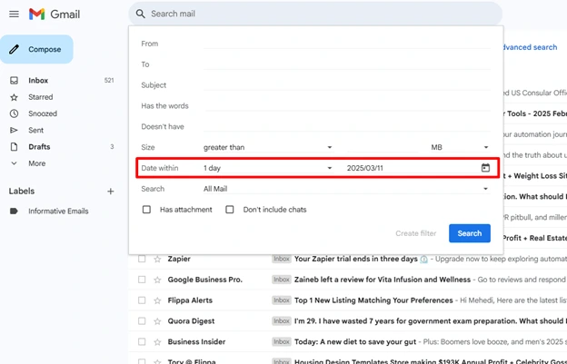 How to Organize Gmail Email by Date