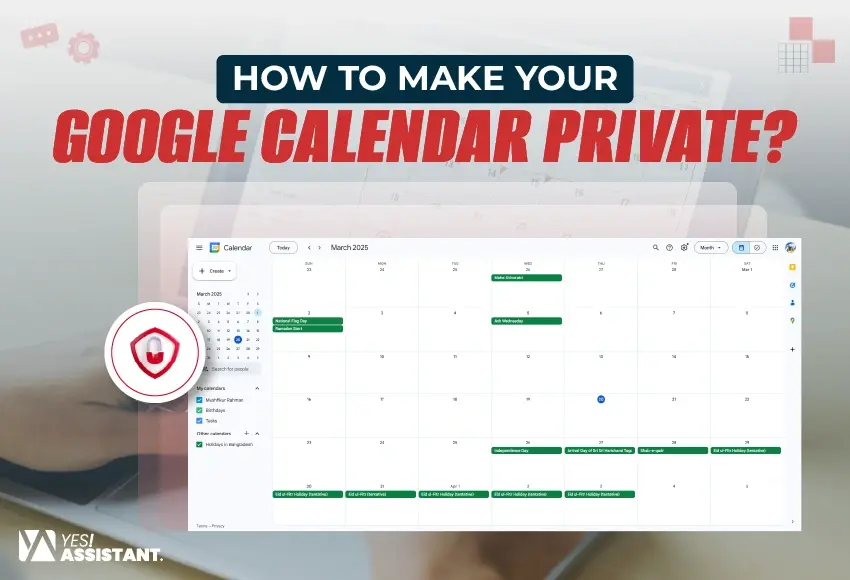 How to make your Google Calendar private