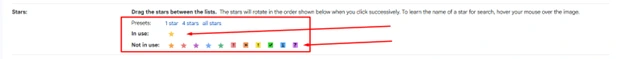 Step One: Navigate the ‘General’ tab and scroll to the ‘Stars’ section.