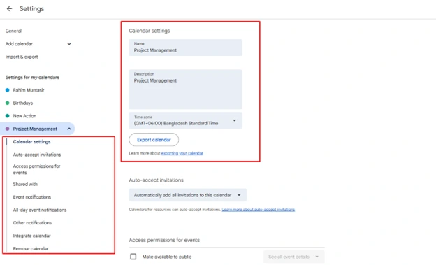 After filling in all the necessary information, click on the “Create Calendar” button