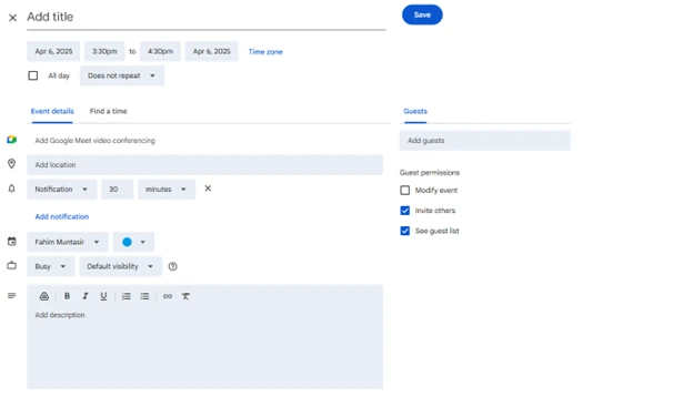 Click on the “More options” button for more customization.