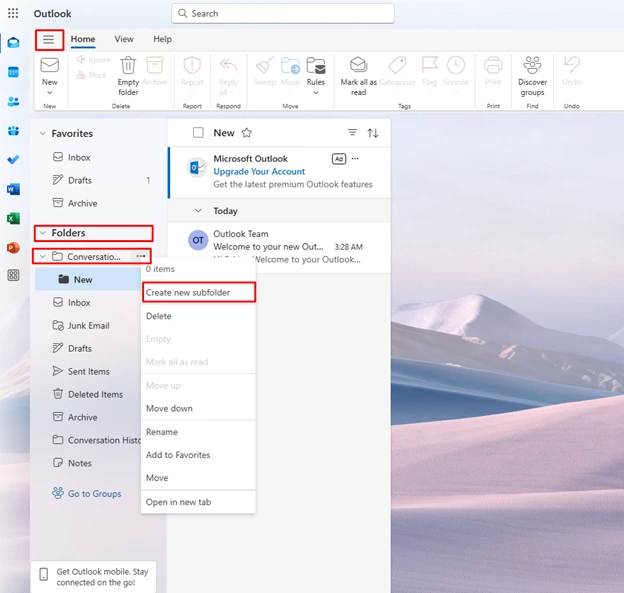 Creating and Managing Folders
