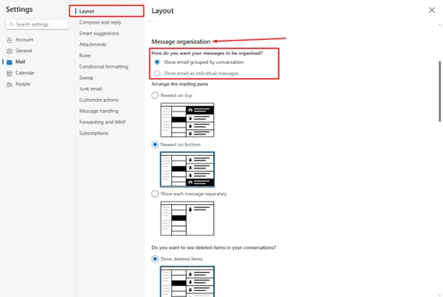 How to Organize Outlook Email by Conversation