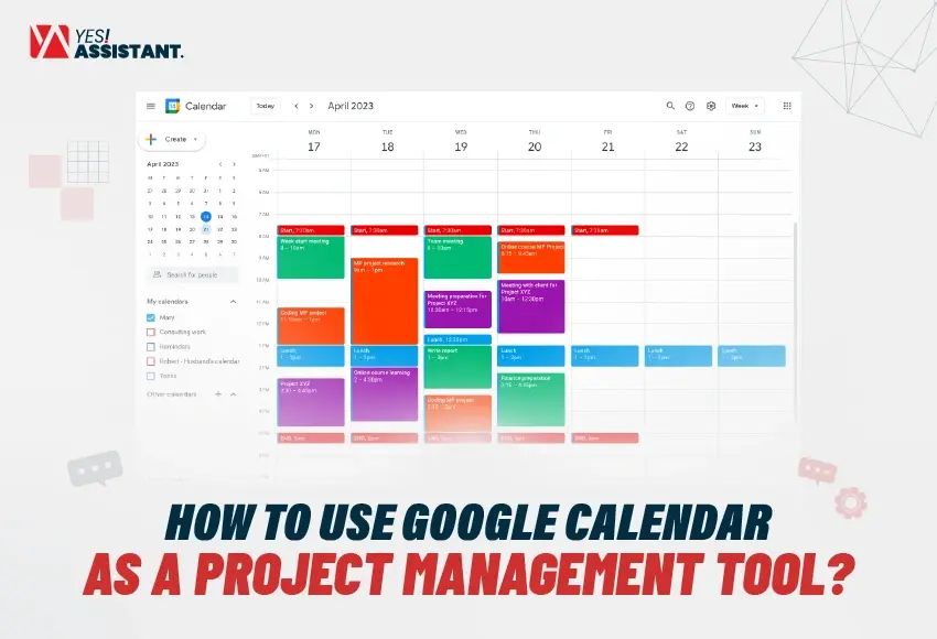 how to use google calendar as a project management tool