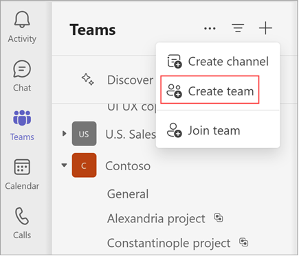 Creating a New Team in MS Teams