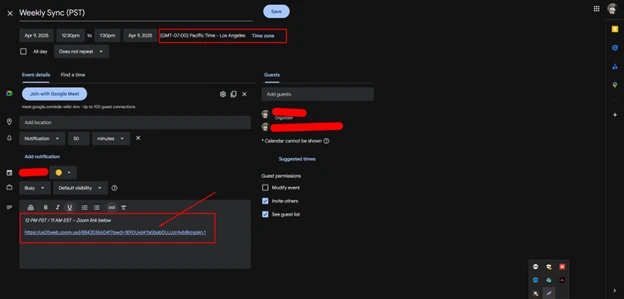 Customize Events for Better Time Zone Clarity