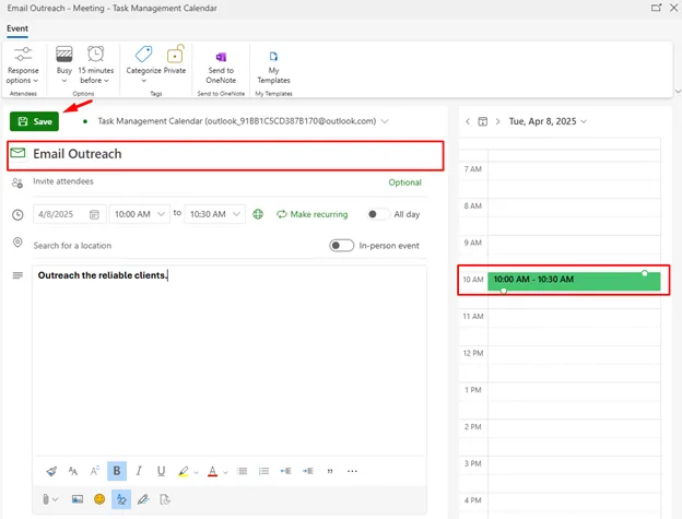 Include Events, Tasks, and Reminders on Office365