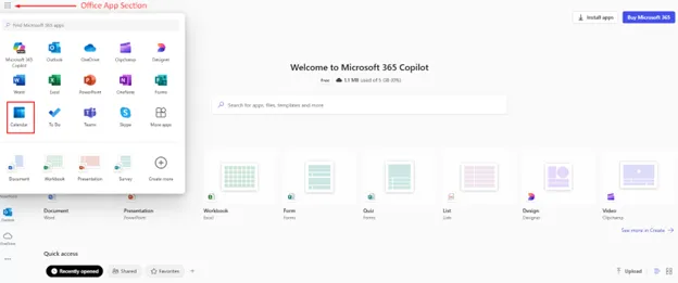 It will take you to the main interface of Microsoft Office