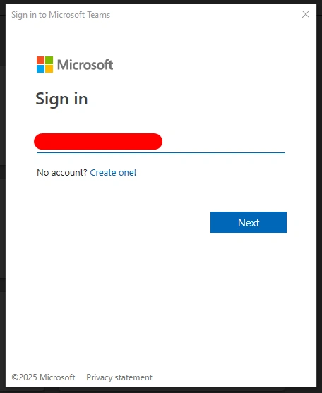 Sign in to your Microsoft 365 Account.