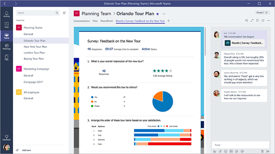 Using Forms App inside Teams