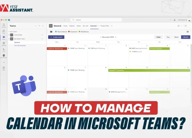 how to manage calendar in Microsoft teams