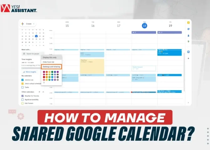 how to manage shared google calendar