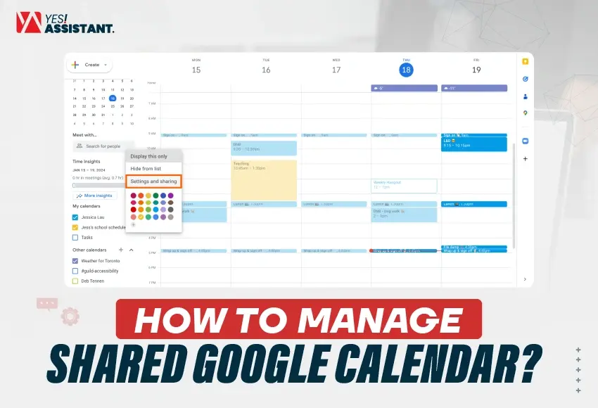 how to manage shared google calendar
