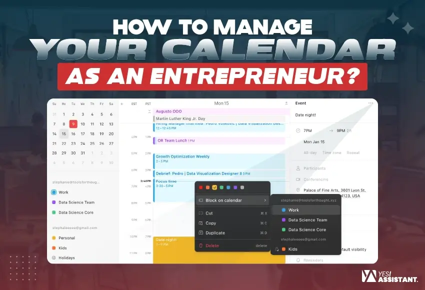 how to manage your calendar as an entrepreneur
