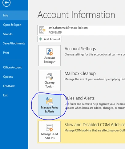Manage Rules & Alerts