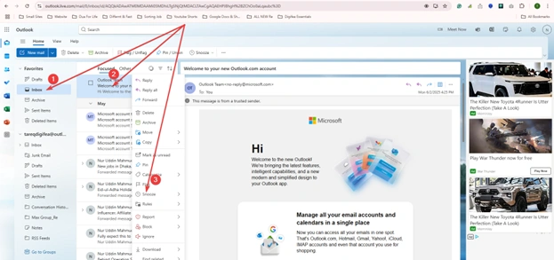 Outlook on the Web Version
