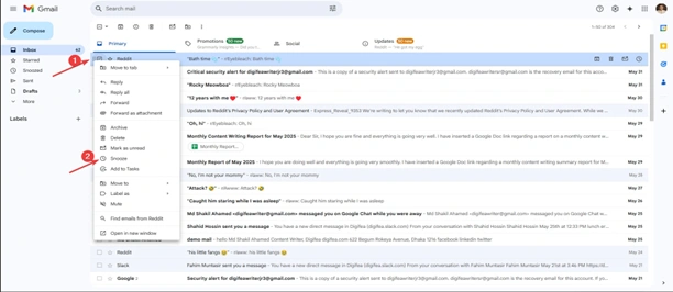 Snooze By Right Click Method