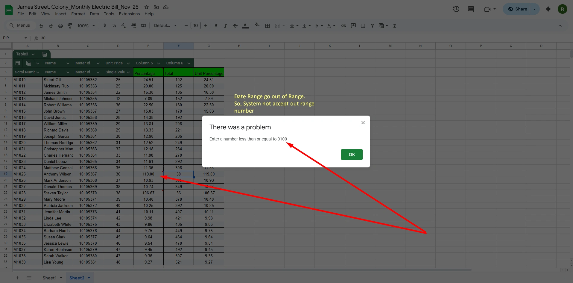 The System does not accept input digits that go out of range
