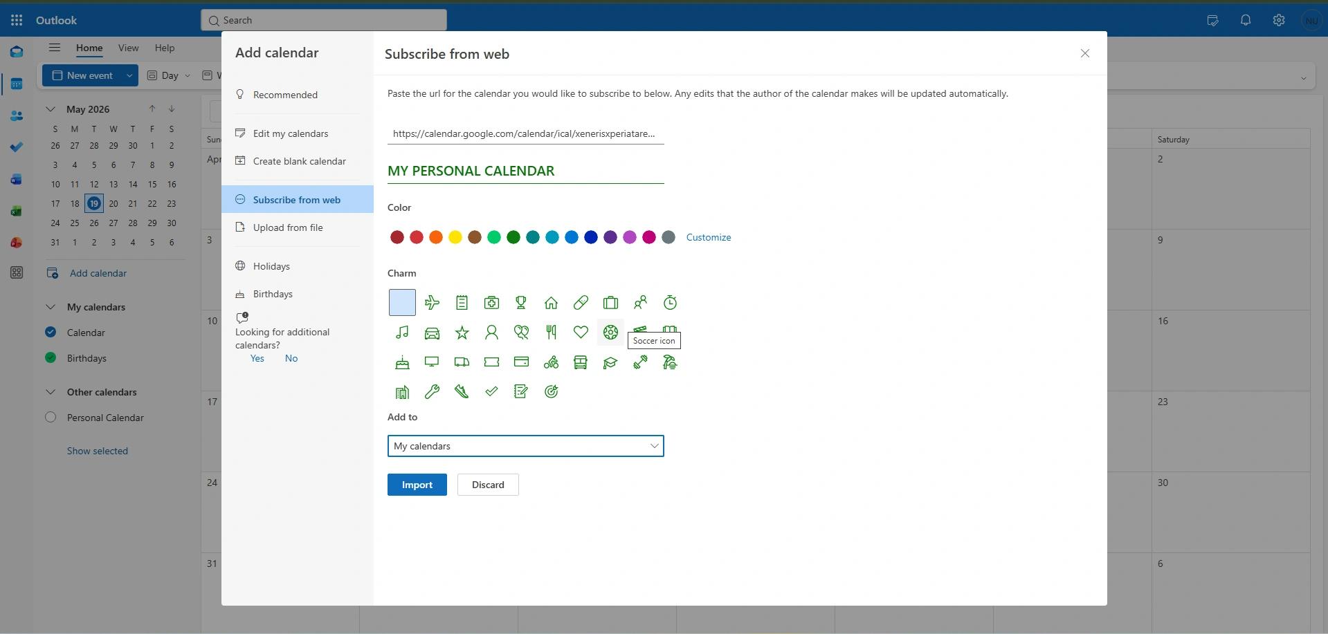 Add Google Account to Outlook 3