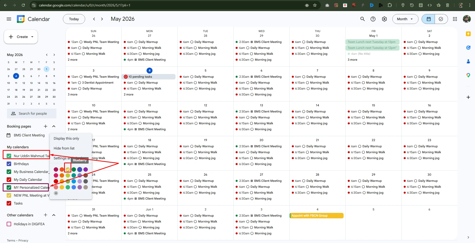 Add Multiple Calendars 2