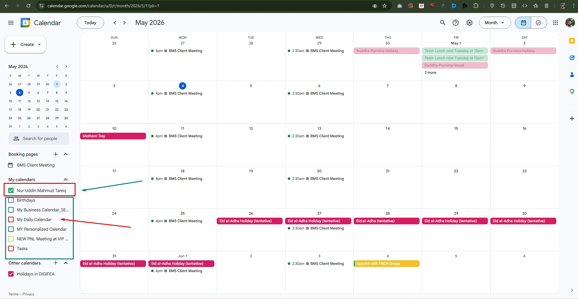 Add Multiple Calendars 3