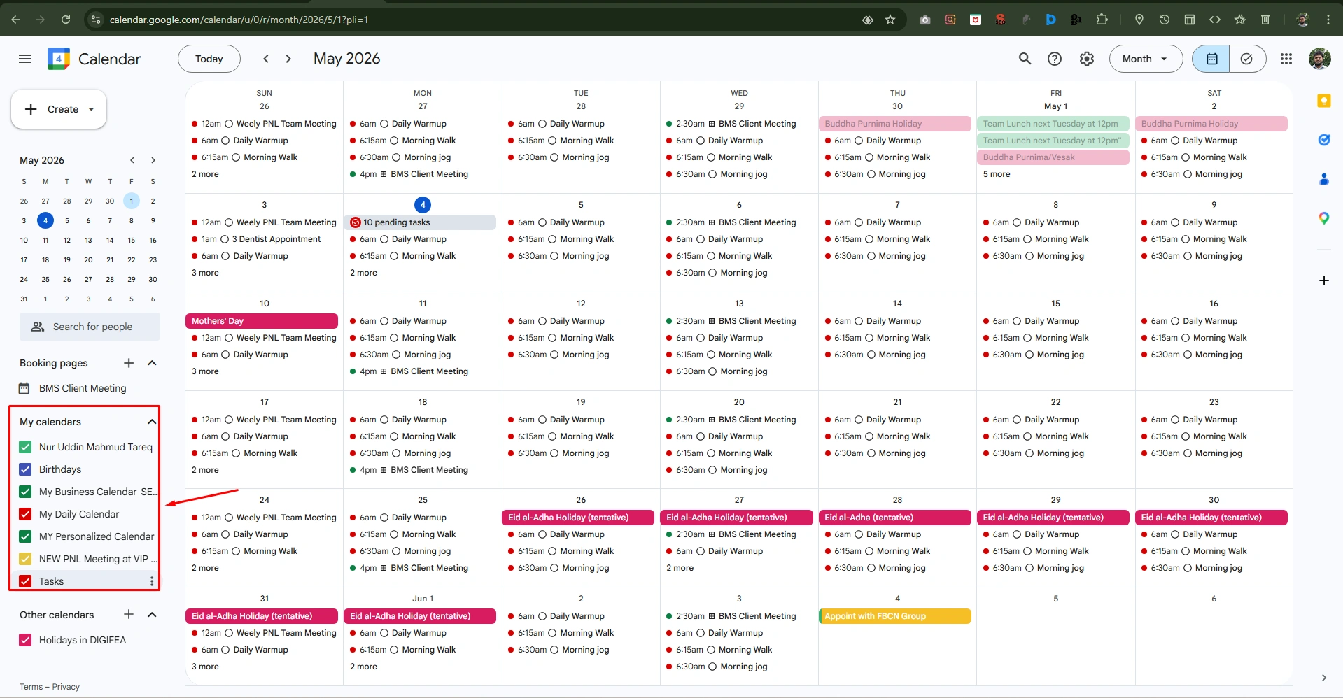 Add Multiple Calendars 4