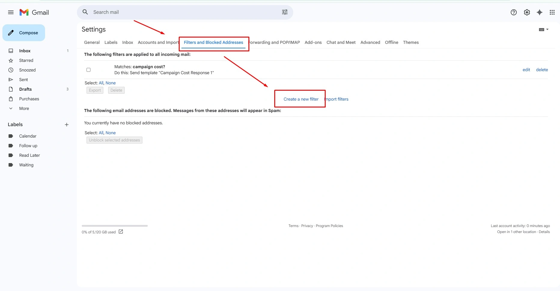 Build Filters to Auto-Label Incoming Mail
