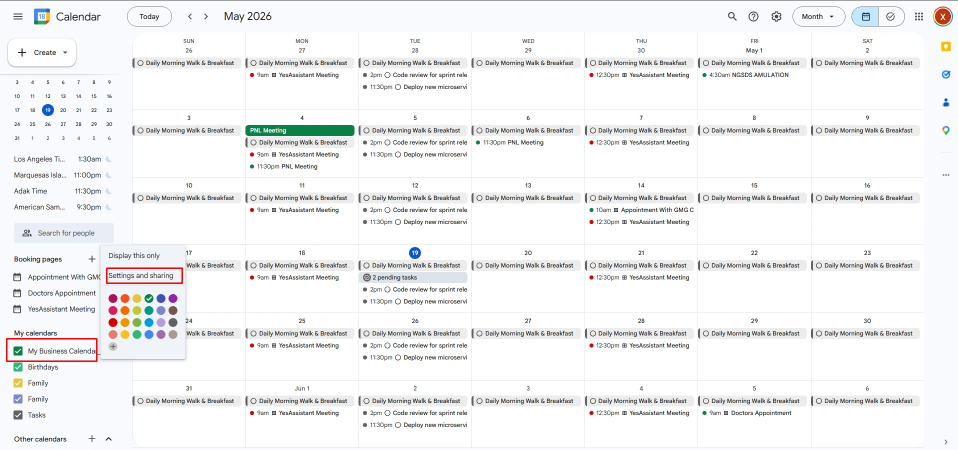 Enable Calendar Permissions 1