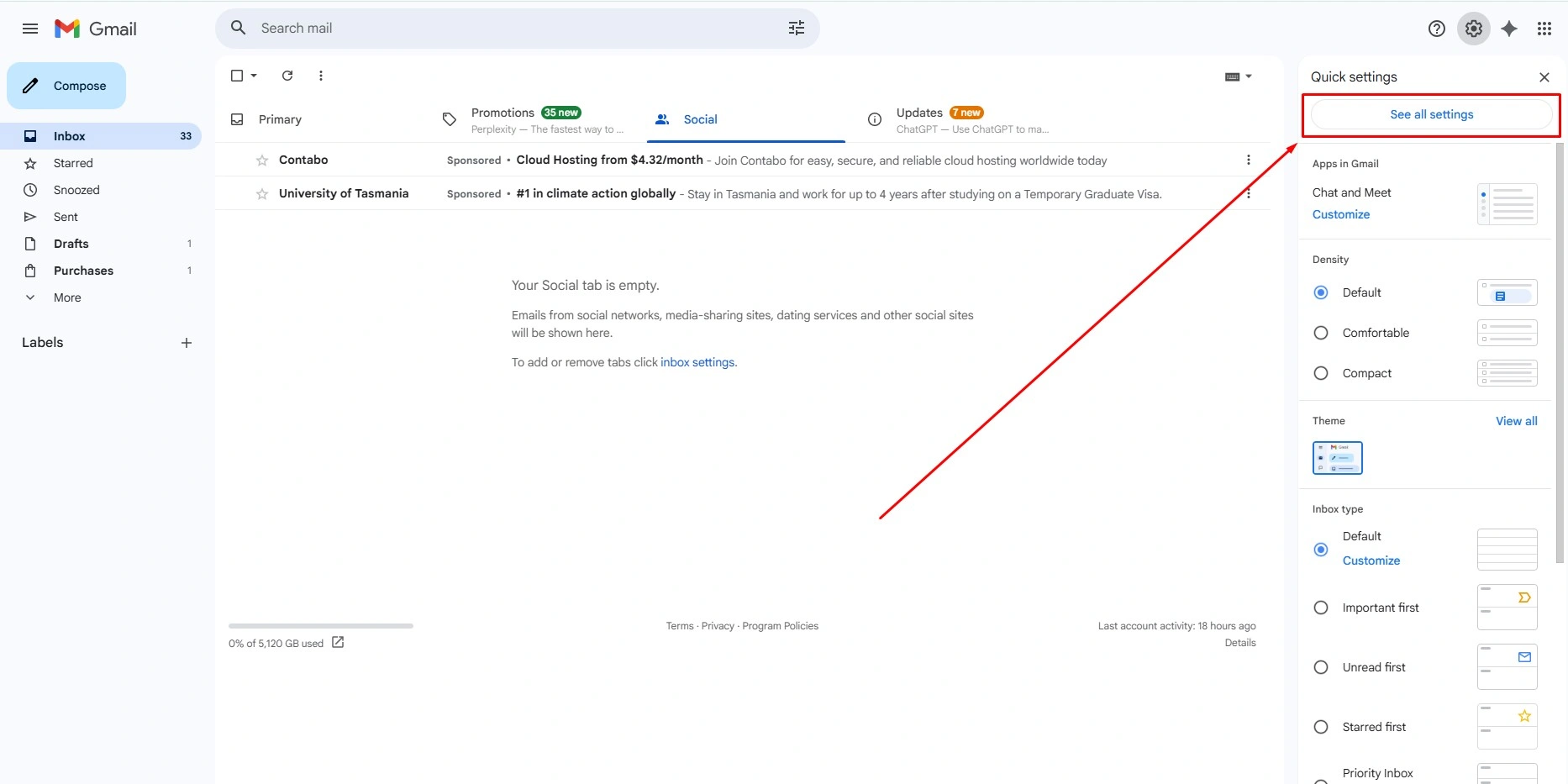 Enable Templates in Gmail Settings 2
