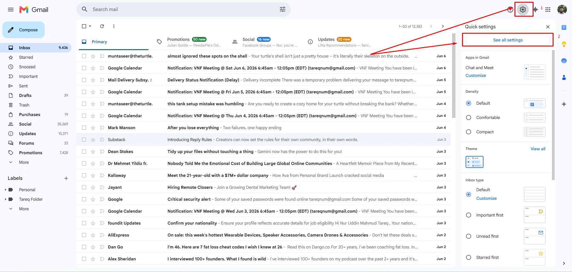 Enabling Gmail Shortcuts 1