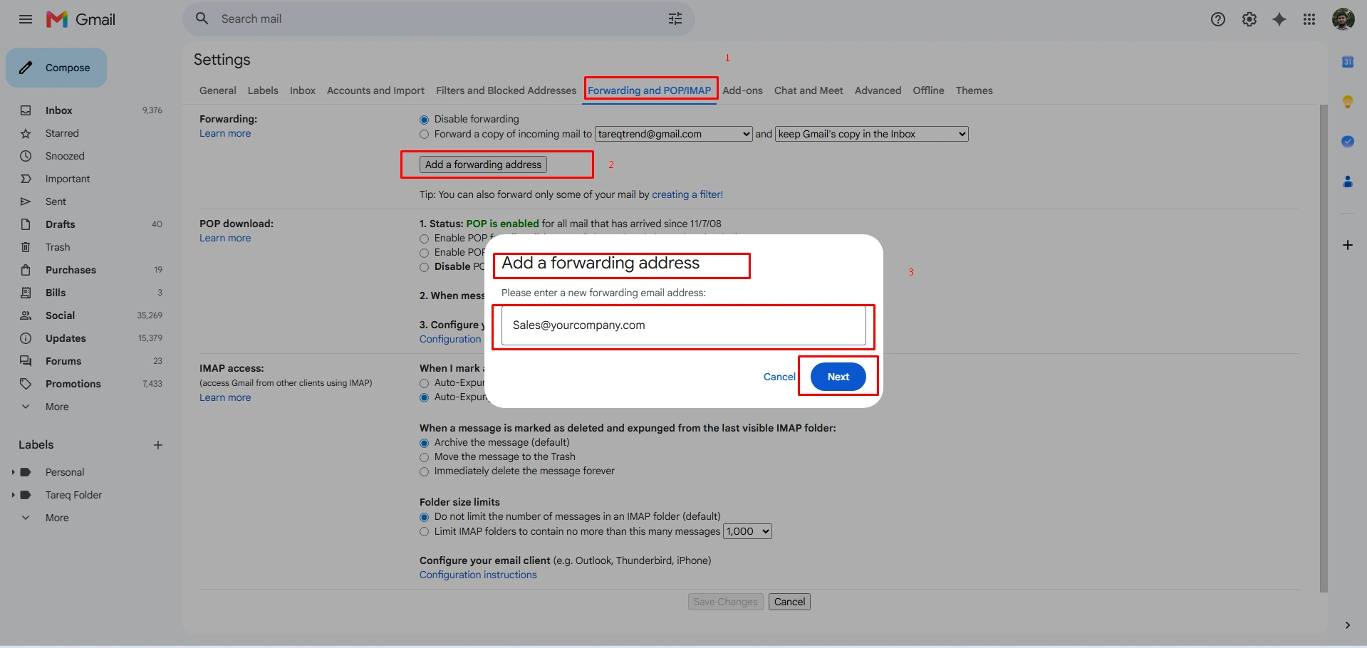 How to Setup Email Forwarding 3