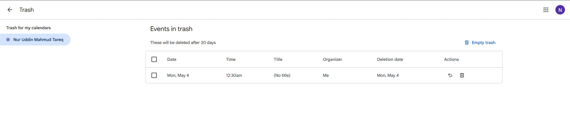 Recover Deleted Events 3