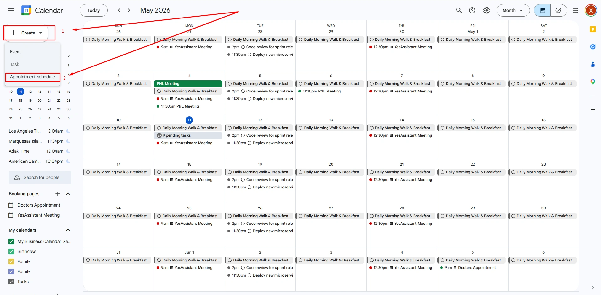 Use Appointment Scheduling 1