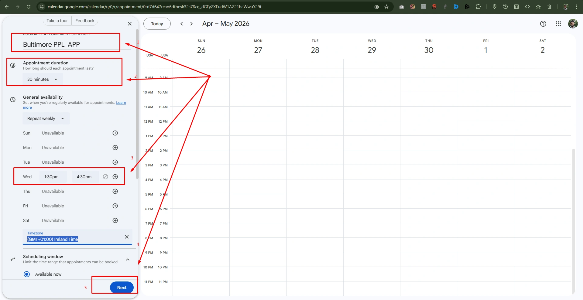 Using Appointment Schedule 1