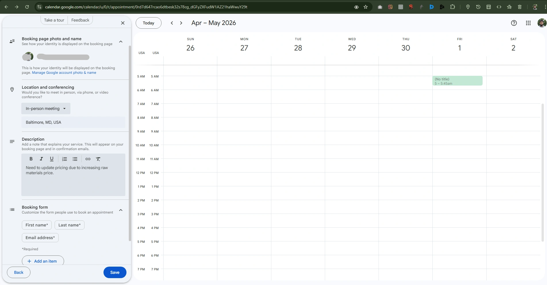 Using Appointment Schedule 2