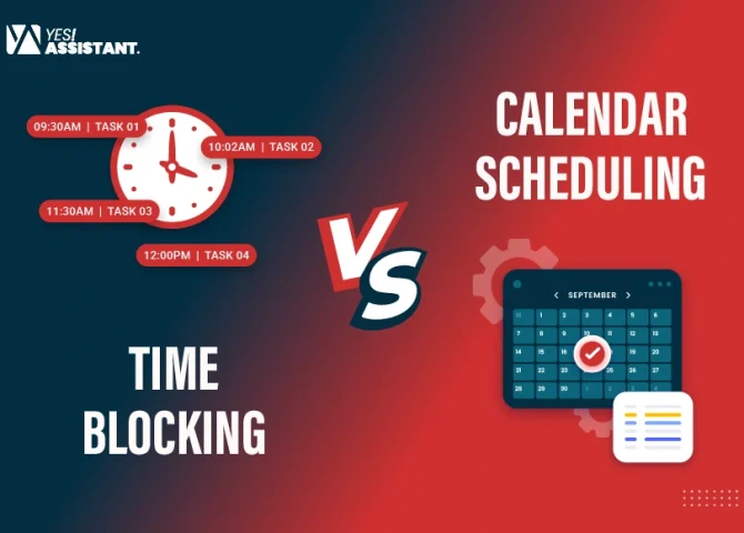 time blocking vs calendar scheduling