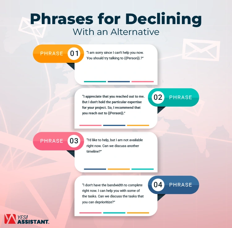 Phrases for Declining With an Alternative