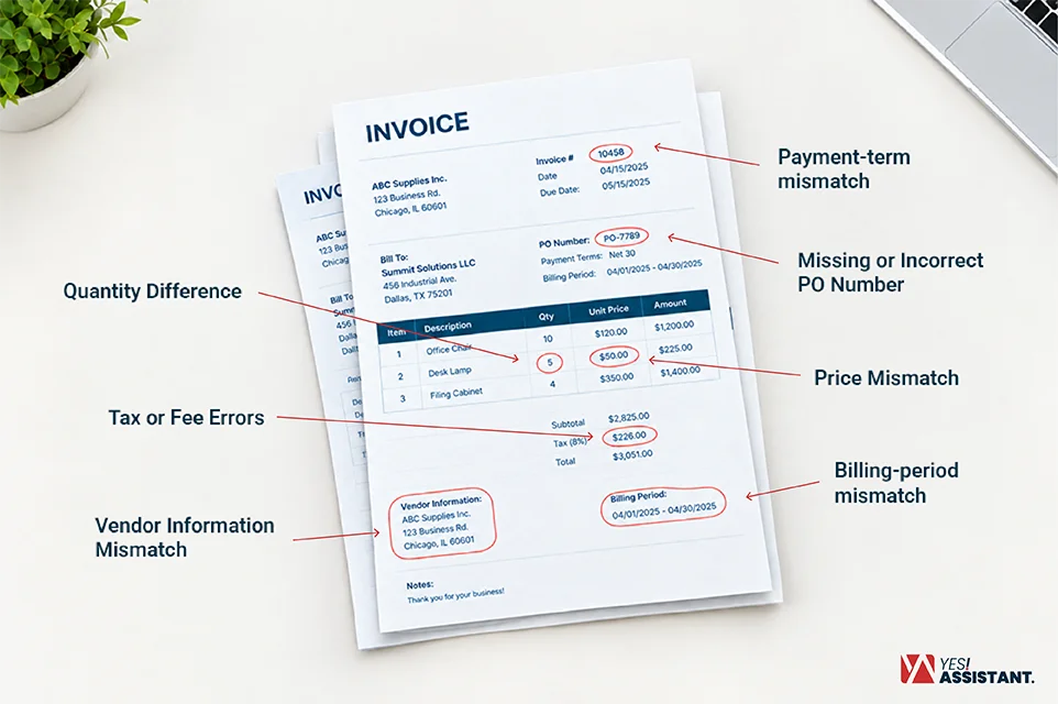 Common Invoice Discrepancies